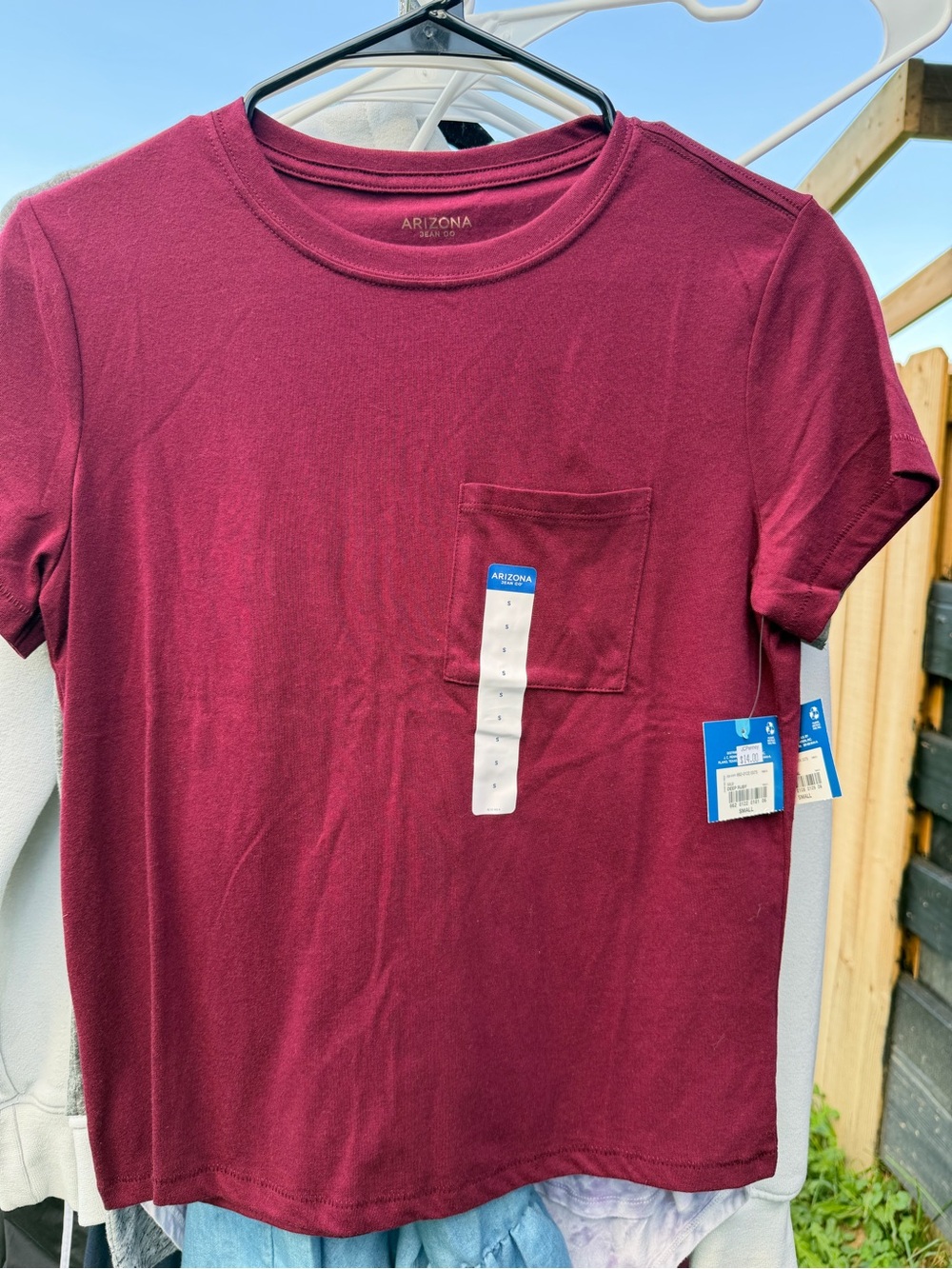 Arizona Jean Company Men's Pocket Tee in Deep Wine